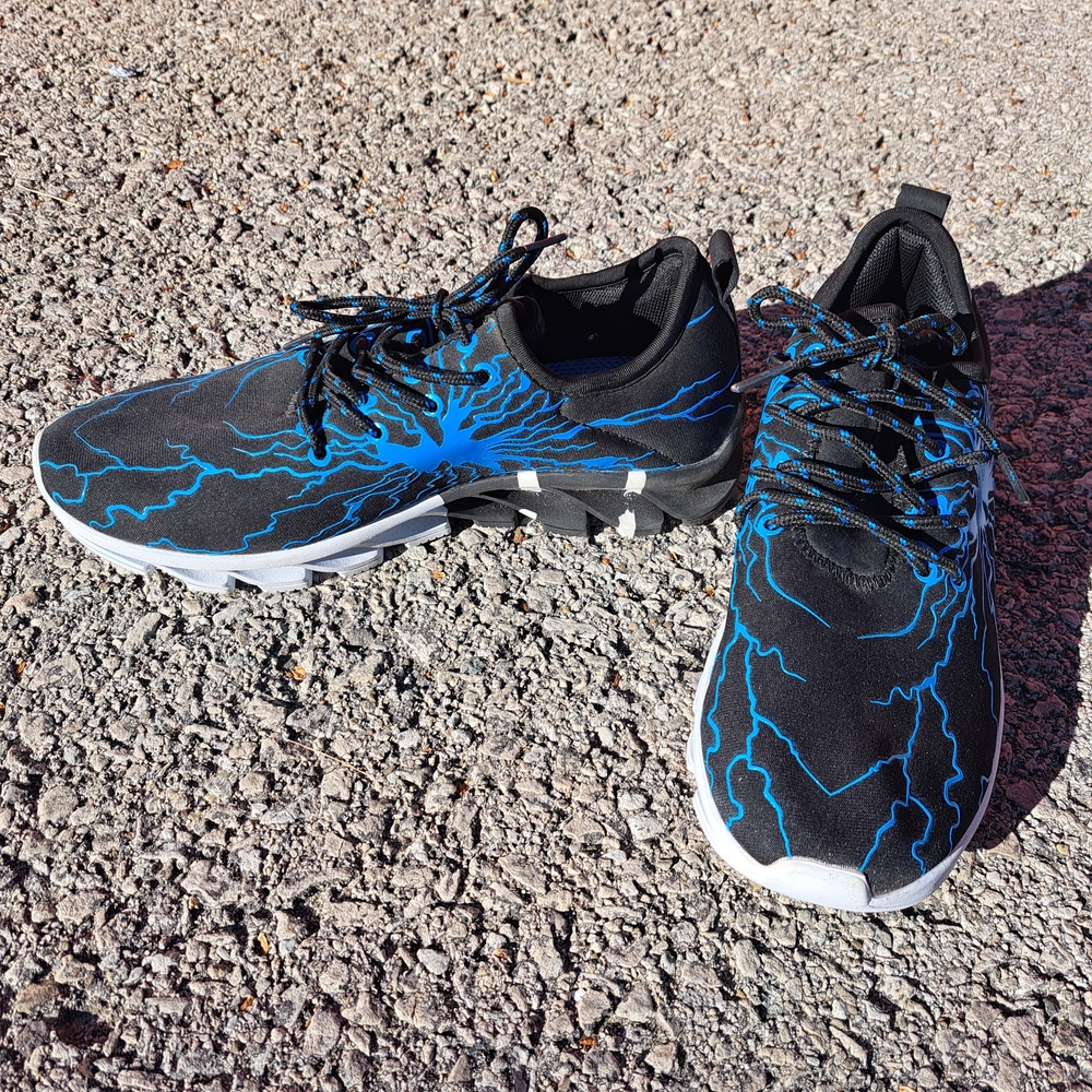 Stylish Black and Blue Men's Sneakers